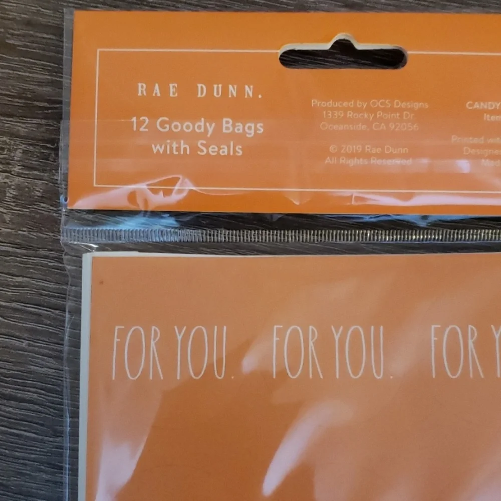 Rae Dunn Candy -Goody Bags with Seals